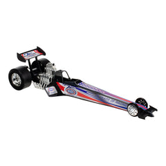 NHRA 75th Black Plastic Toy Dragster - Front Right View