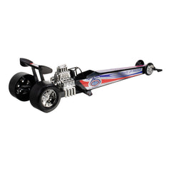 NHRA 75th Black Plastic Toy Dragster - Back Right View