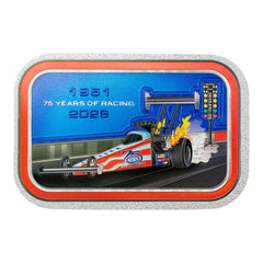 NHRA 75th Double-Sided Magnet In Blue & Red - Back View