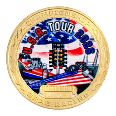 NHRA 75th 2026 Tour Coin In Multi-Color - Back View
