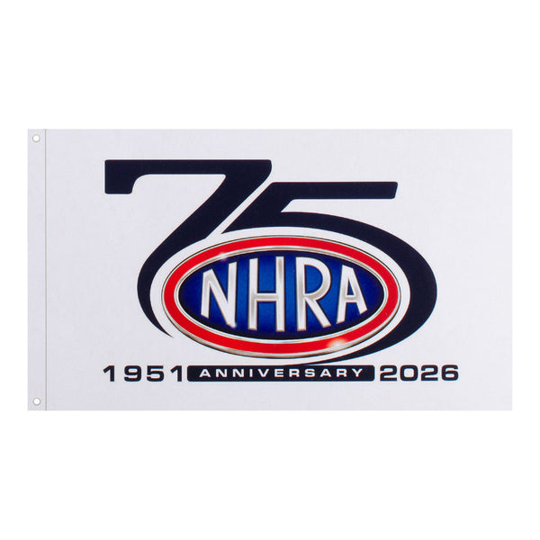 NHRA 75th Logo Flag - Front View