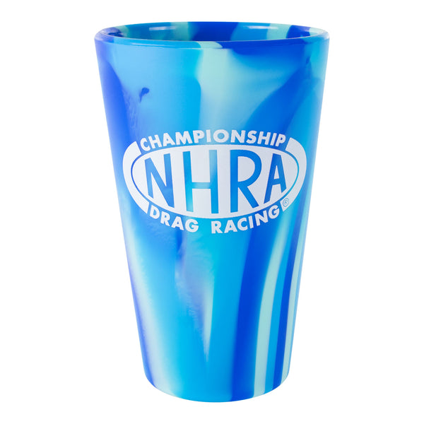 NHRA Silicone Pint Glass In Blue - Front View