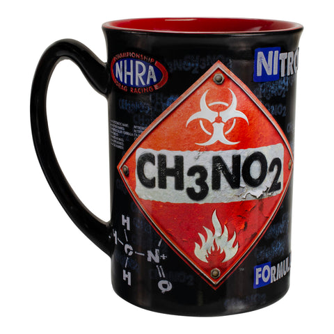 CH3NO2 Sculpted Coffee Mug - Front View