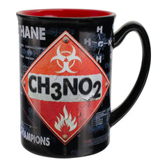 CH3NO2 Sculpted Coffee Mug - Back View