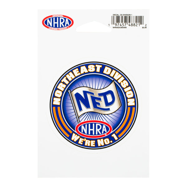 Small Division One/Northeast Division Decal - Front View