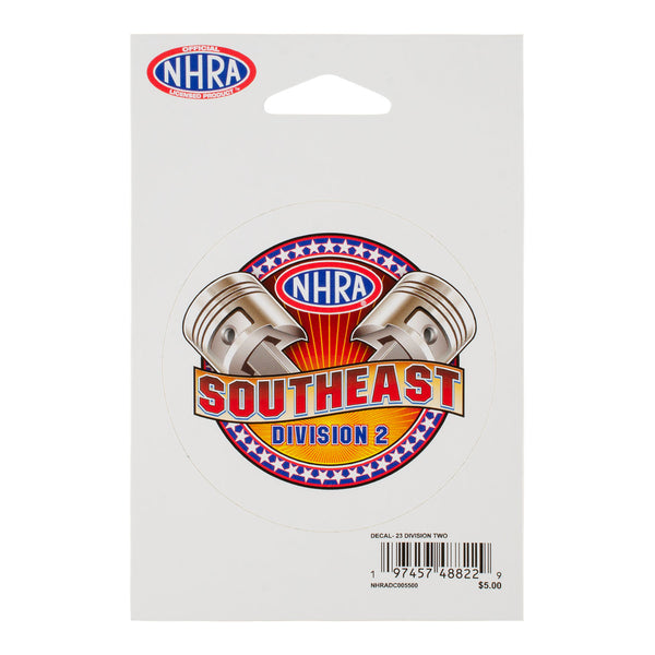 Small Division Two/Southeast Division Decal - Front View