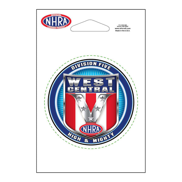 Small Division Five/West Central Division Decal - Front View