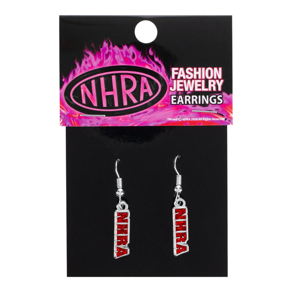 NHRA Rhinestone Earrings - Front View