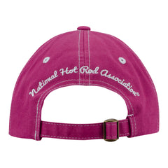 Ladies NHRA Logo Hat In Pink - Back View
