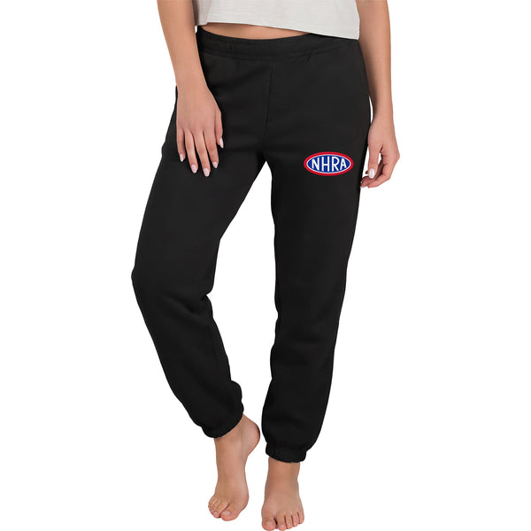 NHRA Ladies Classic Black Joggers - Front View