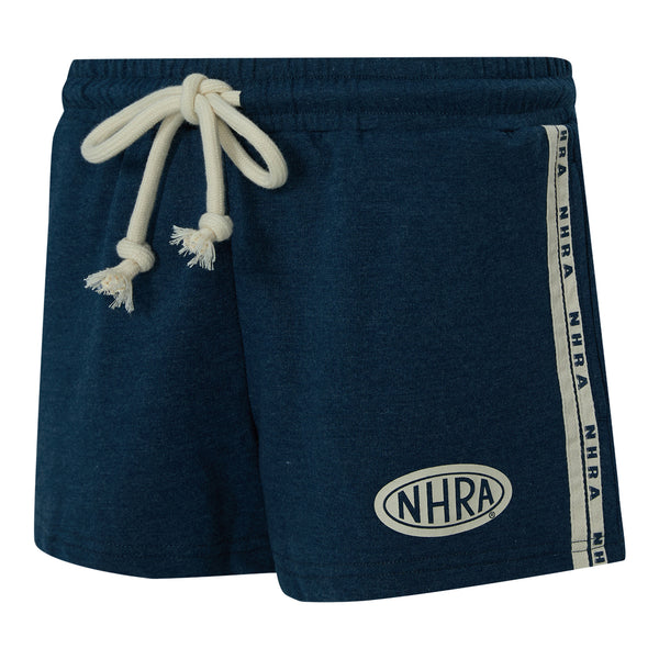 Ladies NHRA Birch Collegiate Shorts In Blue - Front View
