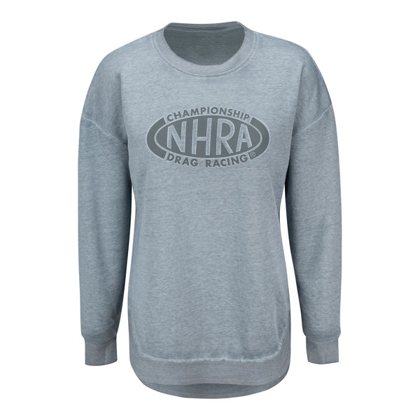 Ladies NHRA Mineral Wash Crewneck - Front View
