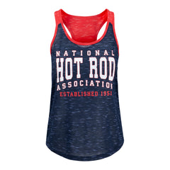 Ladies Contrast Two Tone Tank in Blue - Front View