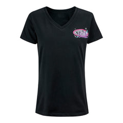 Ladies Nitro Queen T-Shirt in Black - Front View