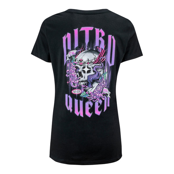 Ladies Nitro Queen T-Shirt in Black - Back View