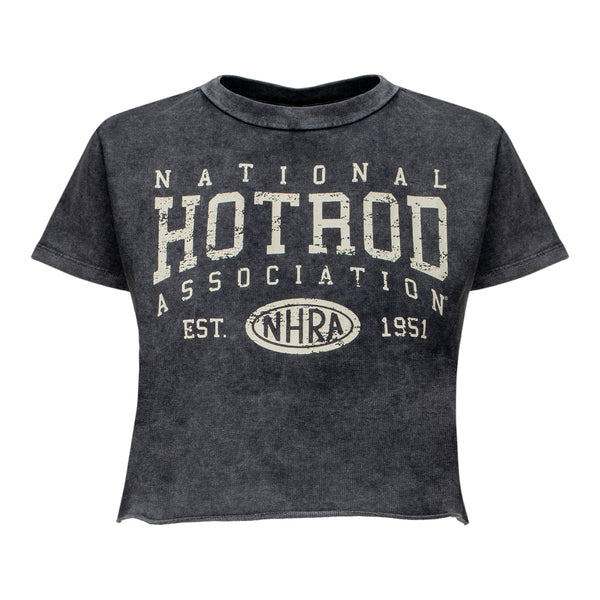 Ladies Collegiate NHRA Crop Top - Front View