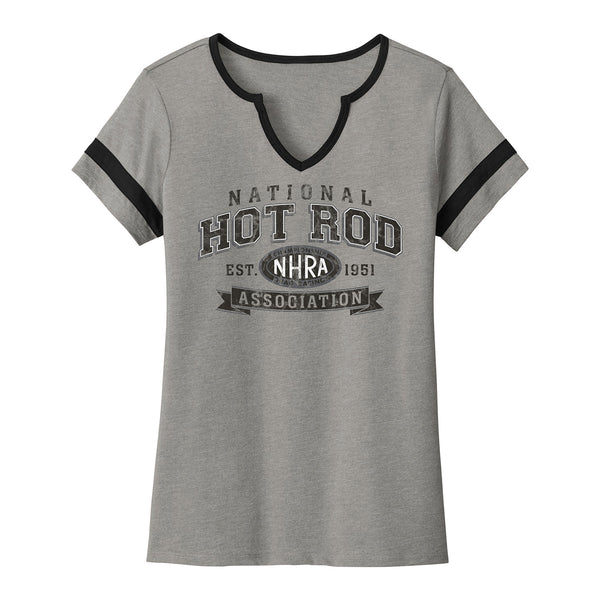 Ladies Collegiate Hot Rod T-Shirt - Front View