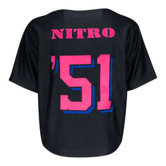 NHRA Ladies Crop Top Baseball Jersey - Back View