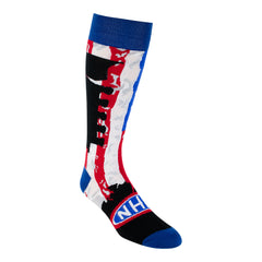 Americana Tree Socks In Blue, White, Red & Black - Front Right View