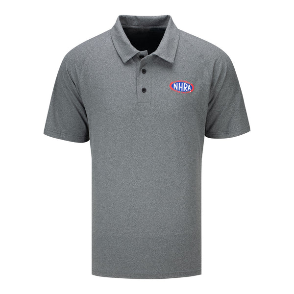 NHRA Logo Polo in Grey - Front View