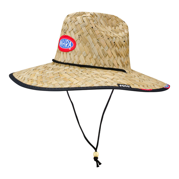 NHRA Straw Hat In Tan - Left Side View