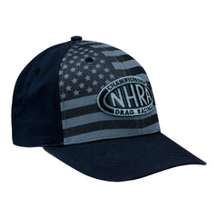 NHRA Tonal Flag Hat In Black & Grey - Angled Right Side View
