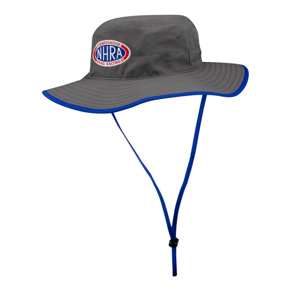 NHRA Boonie Hat In Grey & Blue - Front Left View
