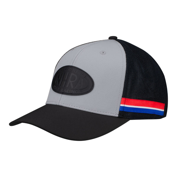 NHRA Striped Logo Meshback Hat - Angled Left Side View