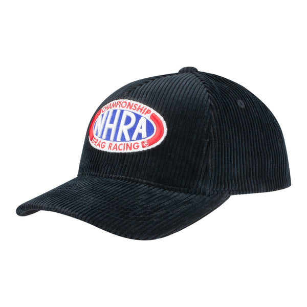 NHRA Corduroy Flatbill Hat - Angled Left Side View