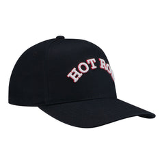 NHRA Hot Rod Snap Hat in Black - Front Right View