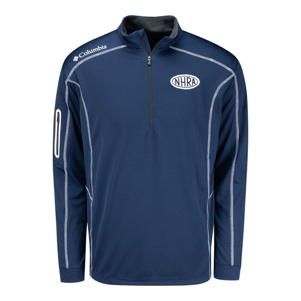 NHRA Columbia 1/4 Shotgun Zip in Navy - Front View