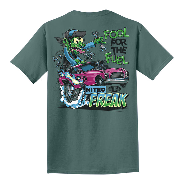 NHRA Nitro Freak Green T-Shirt - Back View
