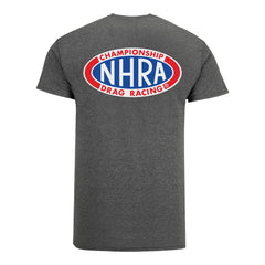 NHRA Logo T-Shirt in Grey - Back View