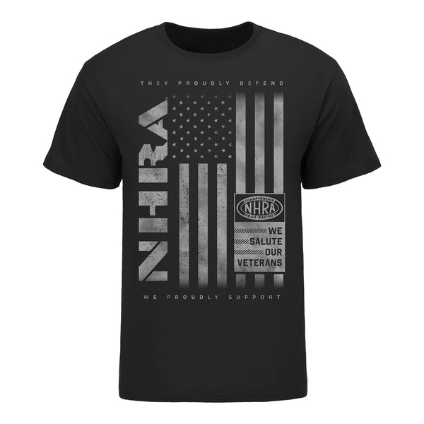 NHRA Veterans Day T-Shirt In Black - Front View
