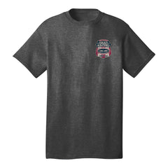 Retro NHRA Americana T-Shirt in Grey - Front View