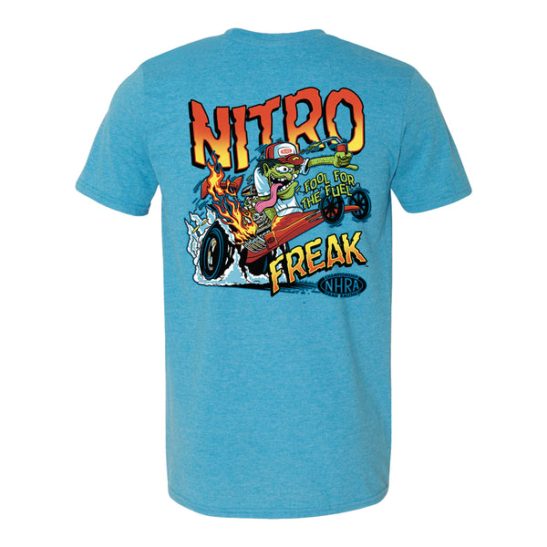NHRA Nitro Freak T-Shirt in Blue - Back View