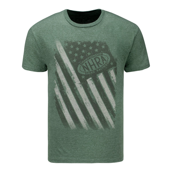 NHRA Military Green Flag T-Shirt - Front View