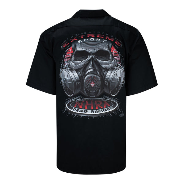Gas Mask Work Shirt In Black - Back View