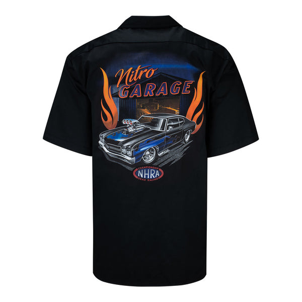 Nitro Garage Work Shirt In Black - Back View