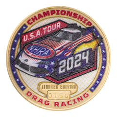 2024 NHRA Tour Coin In Gold, Blue & Red - Front View