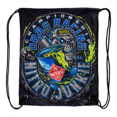 Nitro Junkie Cinch Bag in Black - Back View