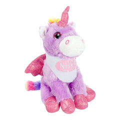 NHRA Purple Plush Unicorn In Purple, Pink & White - Front Right View