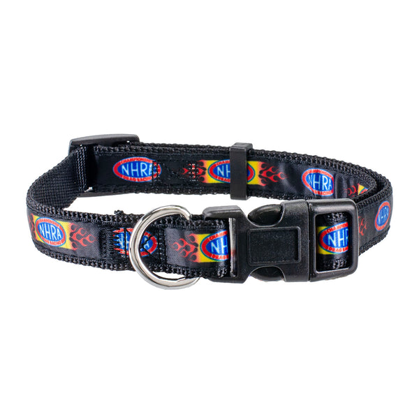 NHRA Flames Dog Collar - Front View