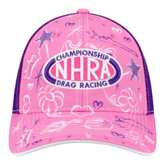 NHRA Hot Rod Princess Youth Hat in pink - Front View