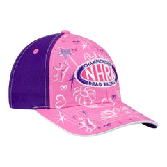 NHRA Hot Rod Princess Youth Hat in pink - Front Right View