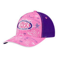 NHRA Hot Rod Princess Youth Hat in pink - Front Left View
