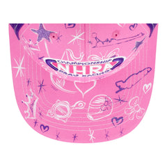NHRA Hot Rod Princess Youth Hat in pink - Top View