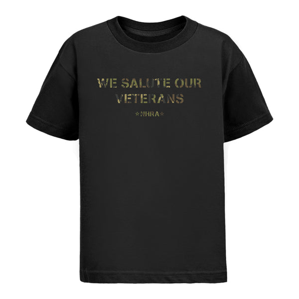 Youth We Salute Our Veterans T-Shirt - Front View