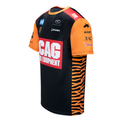 Tony Schumacher Uniform Shirt In Black & Orange - Left Side View