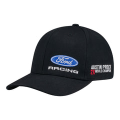 Austin Prock Ford Racing Flex-Fit Hat In Black - Angled Left Side View
